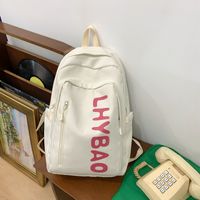 One Size Waterproof 22 Inches Letter Holiday Daily Women's Backpack sku image 2