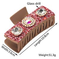 Women's Vacation Simple Style Classic Style Color Block Alloy Glass Inlay Alloy Glass Hair Claws main image 2