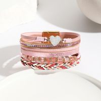 Style Ethnique Style Classique Forme De Cœur Faux Cuir Incruster Strass Femmes Bracelets main image 4