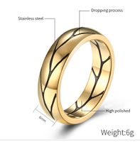 Simple Style Flame 304 Stainless Steel 18K Gold Plated Unisex Rings main image 2