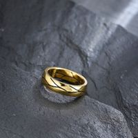 Simple Style Flame 304 Stainless Steel 18K Gold Plated Unisex Rings sku image 7