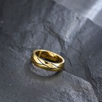 Simple Style Flame 304 Stainless Steel 18K Gold Plated Unisex Rings sku image 8