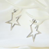 1 Piece Pastoral Simple Style Star Hollow Out Alloy Ear Studs main image 5