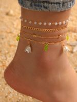 Beach Sweet Leaves Flower Alloy Wholesale Anklet main image 1