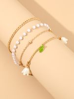 Beach Sweet Leaves Flower Alloy Wholesale Anklet main image 4