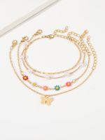 Beach Sweet Flower Butterfly Alloy Wholesale Anklet main image 6