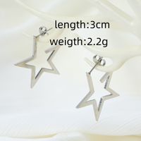 1 Piece Pastoral Simple Style Star Hollow Out Alloy Ear Studs main image 2