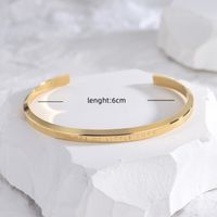 Titanium Steel 18K Gold Plated Simple Style Classic Style Plating Solid Color Bangle main image 2