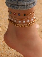 Beach Simple Style Round Rhinestones Alloy Wholesale Anklet main image 5