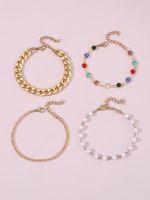 Beach Simple Style Round Rhinestones Alloy Wholesale Anklet main image 3