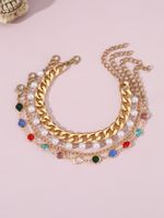 Beach Simple Style Round Rhinestones Alloy Wholesale Anklet main image 1
