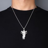 201 Stainless Steel Hip-Hop Cool Style Cross Pendant Necklace main image 3