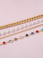 Beach Simple Style Round Rhinestones Alloy Wholesale Anklet main image 4