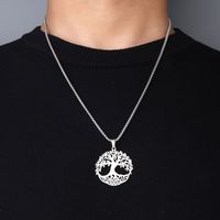 Basic Classic Style Commute Life Tree 201 Stainless Steel Unisex Pendant Necklace main image 1