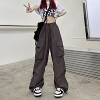 Women's Daily Street Casual Solid Color Full Length Cargo Pants main image 3