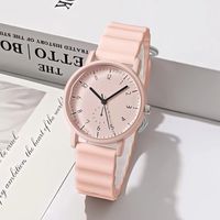 Casual Elegant Sweet Solid Color Buckle Quartz Women's Watches main image 5