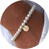 Wholesale Casual Classic Style Letter Copper Pearl Bracelets sku image 5