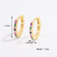 1 Pair Romantic Shiny Round Plating Inlay Sterling Silver Zircon 14K Gold Plated White Gold Plated Earrings sku image 2
