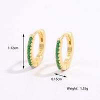 1 Pair Romantic Shiny Round Plating Inlay Sterling Silver Zircon 14K Gold Plated White Gold Plated Earrings sku image 4