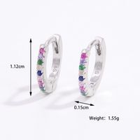 1 Pair Romantic Shiny Round Plating Inlay Sterling Silver Zircon 14K Gold Plated White Gold Plated Earrings sku image 7