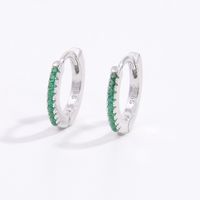 1 Pair Romantic Shiny Round Plating Inlay Sterling Silver Zircon 14K Gold Plated White Gold Plated Earrings main image 7