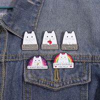 Cartoon Style Cute Cowboy Style Letter Rainbow Cat Alloy Stamping Stoving Varnish Plating Unisex Brooches main image 5