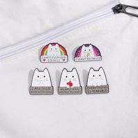 Cartoon Style Cute Cowboy Style Letter Rainbow Cat Alloy Stamping Stoving Varnish Plating Unisex Brooches main image 2