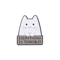 Cartoon Style Cute Cowboy Style Letter Rainbow Cat Alloy Stamping Stoving Varnish Plating Unisex Brooches sku image 3