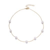 Wholesale Jewelry Casual Classic Style Solid Color Alloy Glass 18K Gold Plated Plating Inlay Necklace main image 6