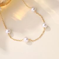 Wholesale Jewelry Casual Classic Style Solid Color Alloy Glass 18K Gold Plated Plating Inlay Necklace main image 2