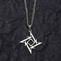 201 Stainless Steel Hip-Hop Hollow Out Darts Pendant Necklace main image 1
