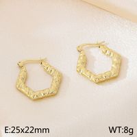 1 Paar Einfacher Stil Geometrisch Edelstahl 304 18 Karat Vergoldet Ohrringe sku image 6