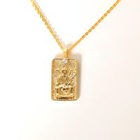 Le Cuivre Plaqué Or 14K Plaqué Or 18K Style IG Style Baroque Style Moderne Incruster Carte Zircon Pendentif sku image 6