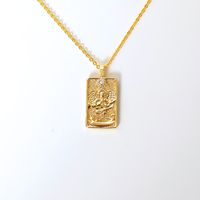 Copper 14K Gold Plated 18K Gold Plated IG Style Baroque Style Modern Style Inlay Card Zircon Pendant Necklace sku image 8