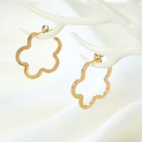 1 Pair Cute Lady Flower Alloy Earrings sku image 2