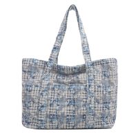 Women's Vintage Style Classic Style Color Block Plaid Cloth Shopping Bags sku image 3