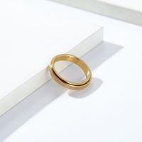 Simple Style Classic Style Commute Round 304 Stainless Steel 18K Gold Plated Rhinestones Rings In Bulk sku image 20