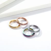 Simple Style Classic Style Commute Round 304 Stainless Steel 18K Gold Plated Rhinestones Rings In Bulk main image 1