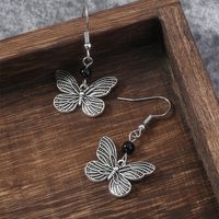 1 Pair Retro Ethnic Style Classic Style Heart Shape Flower Butterfly Zinc Alloy Drop Earrings sku image 10