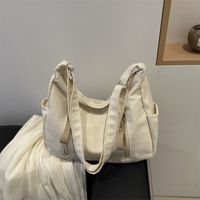 Women's Basic Classic Style Solid Color Canvas Shopping Bags main image 4