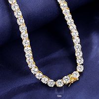 Décontractée Élégant Géométrique Le Cuivre Laiton Zircon Or Blanc Plaqué Unisexe Collier sku image 2