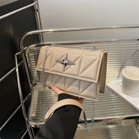 Women's Vintage Style Classic Style Solid Color Lingge Pu Leather Shopping Bags main image 2