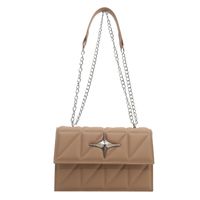 Women's Vintage Style Classic Style Solid Color Lingge Pu Leather Shopping Bags sku image 1