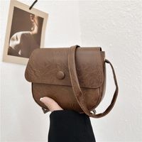 Femmes Style Vintage Style Classique Couleur Unie Faux Cuir Sac De Courses main image 3