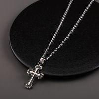 Casual Hip-Hop Cool Style Cross 304 Stainless Steel Polishing Enamel Three-dimensional Unisex Pendant Necklace Necklace main image 4