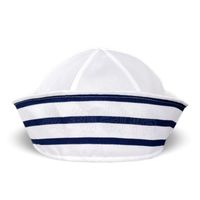 Unisex Casual Navy Style Stripe Anchor Printing Eaveless Beanie Hat main image 3