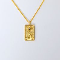 Copper 14K Gold Plated 18K Gold Plated IG Style Baroque Style Modern Style Inlay Card Zircon Pendant Necklace sku image 9