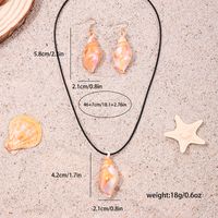 Romantic Beach Tropical Conch Arylic Women's Jewelry Set main image 2