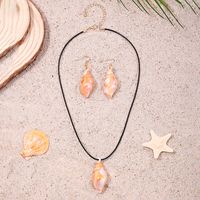 Romantic Beach Tropical Conch Arylic Women's Jewelry Set main image 5