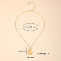 Wholesale Jewelry Simple Style Classic Style Conch Alloy Irregular Pendant Necklace main image 5